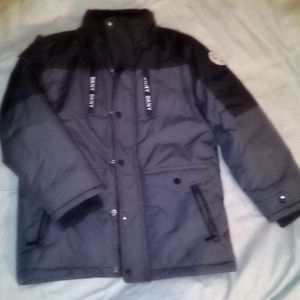 DKNY Boys Winter Coat Size 7 Grey/Black